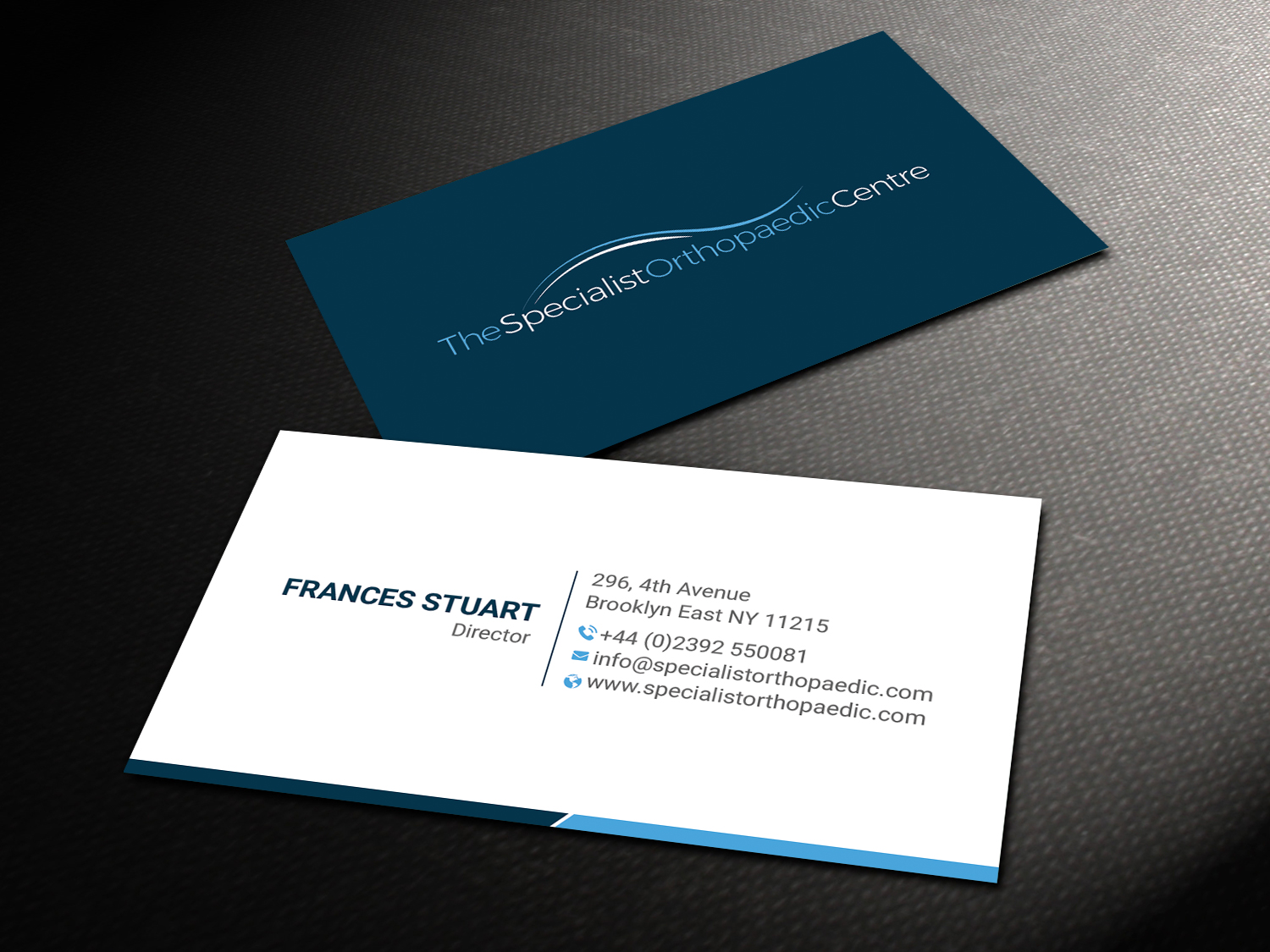 Business Card Design by DesignShout for The Specialist Orthopaedic Centre | Design #23023686