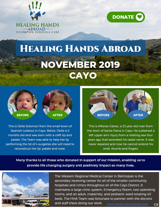 Newsletter Design by pb for Healing Hands Abroad | Design #23038819