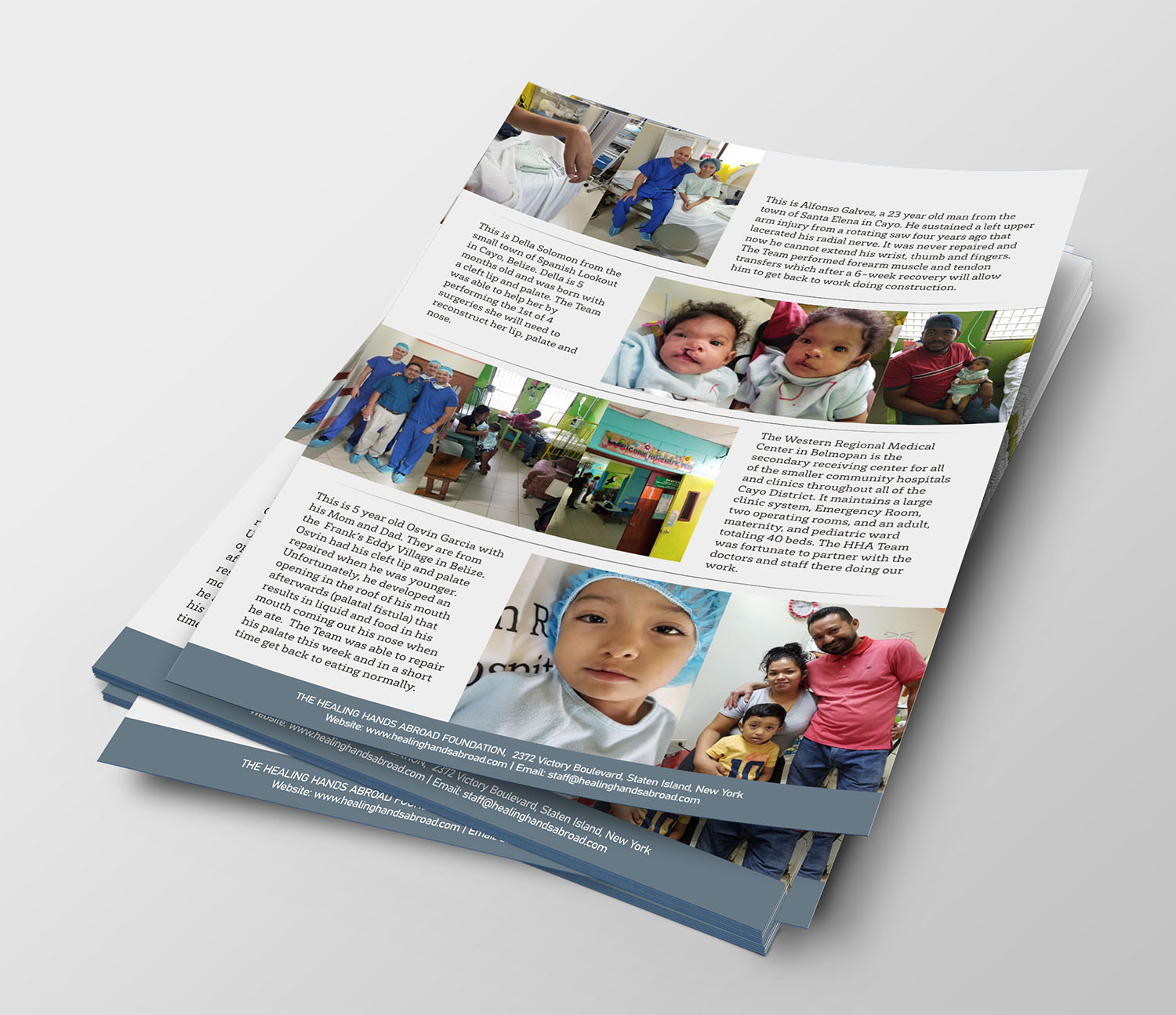 Newsletter Design by lookedaeng for Healing Hands Abroad | Design #23047130