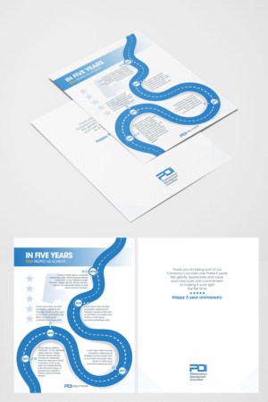 5 year service award card* | Stationery Design by senja