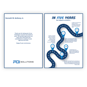 5 year service award card* | Stationery Design by henok mulugeta8