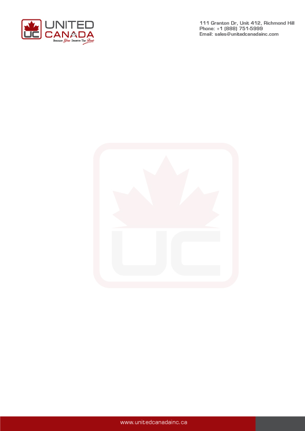 Letterhead Design by ÛBlack™ for United Canada Inc. | Design #23097254