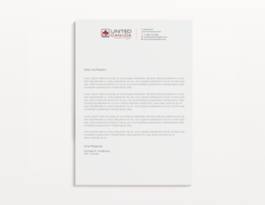 Letterhead Design by Tripti Ranjan Gain for United Canada Inc. | Design: #23058641
