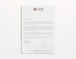 Letterhead Design by Tripti Ranjan Gain for United Canada Inc. | Design: #23058642