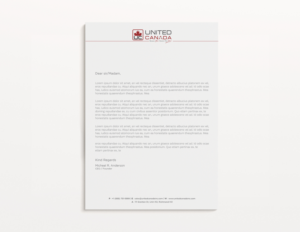 Letterhead Design by Tripti Ranjan Gain for United Canada Inc. | Design: #23058644