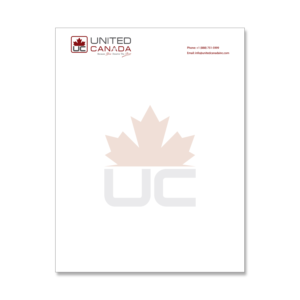 Letterhead Design by ncg1112 for United Canada Inc. | Design: #23120447