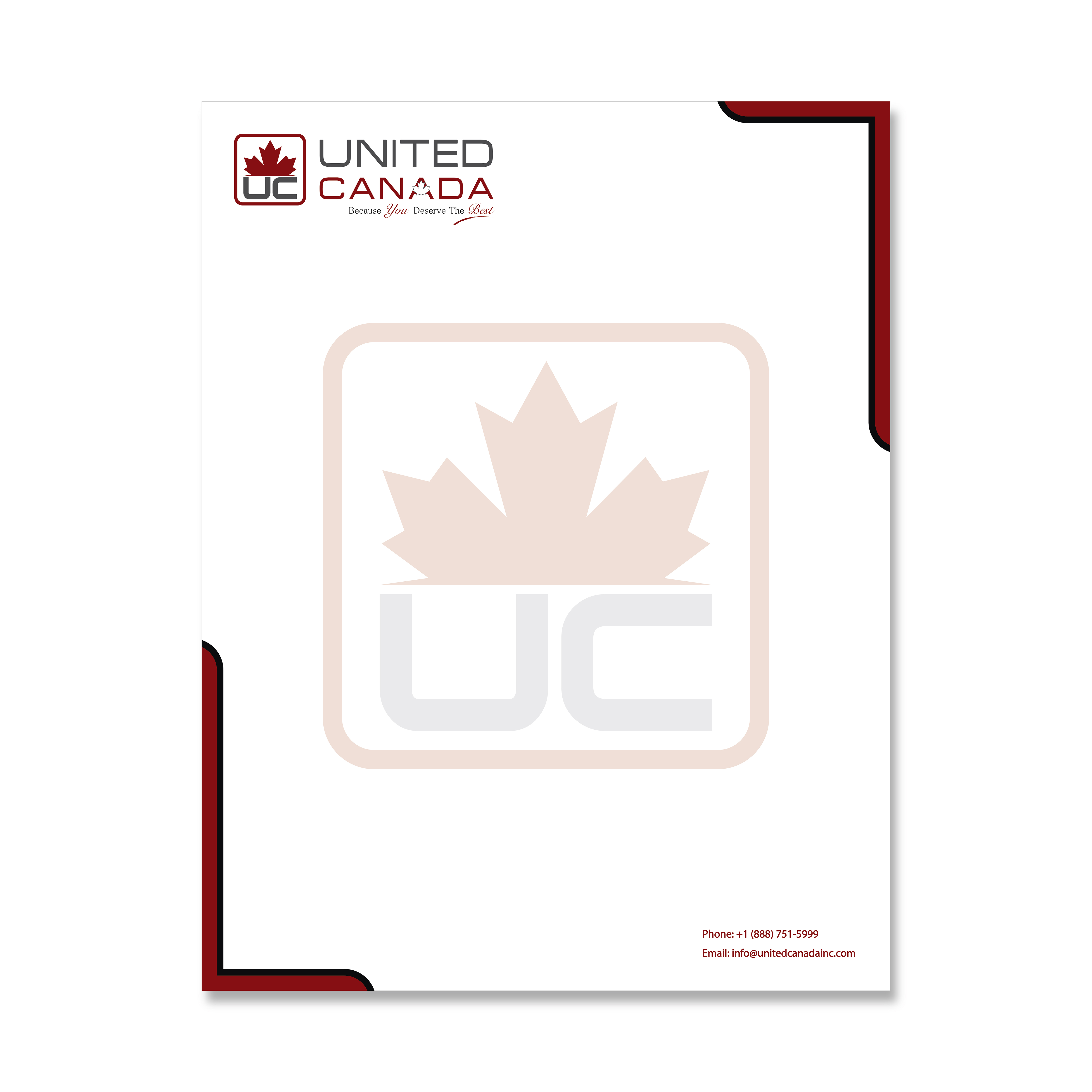 Letterhead Design by ncg1112 for United Canada Inc. | Design #23123771