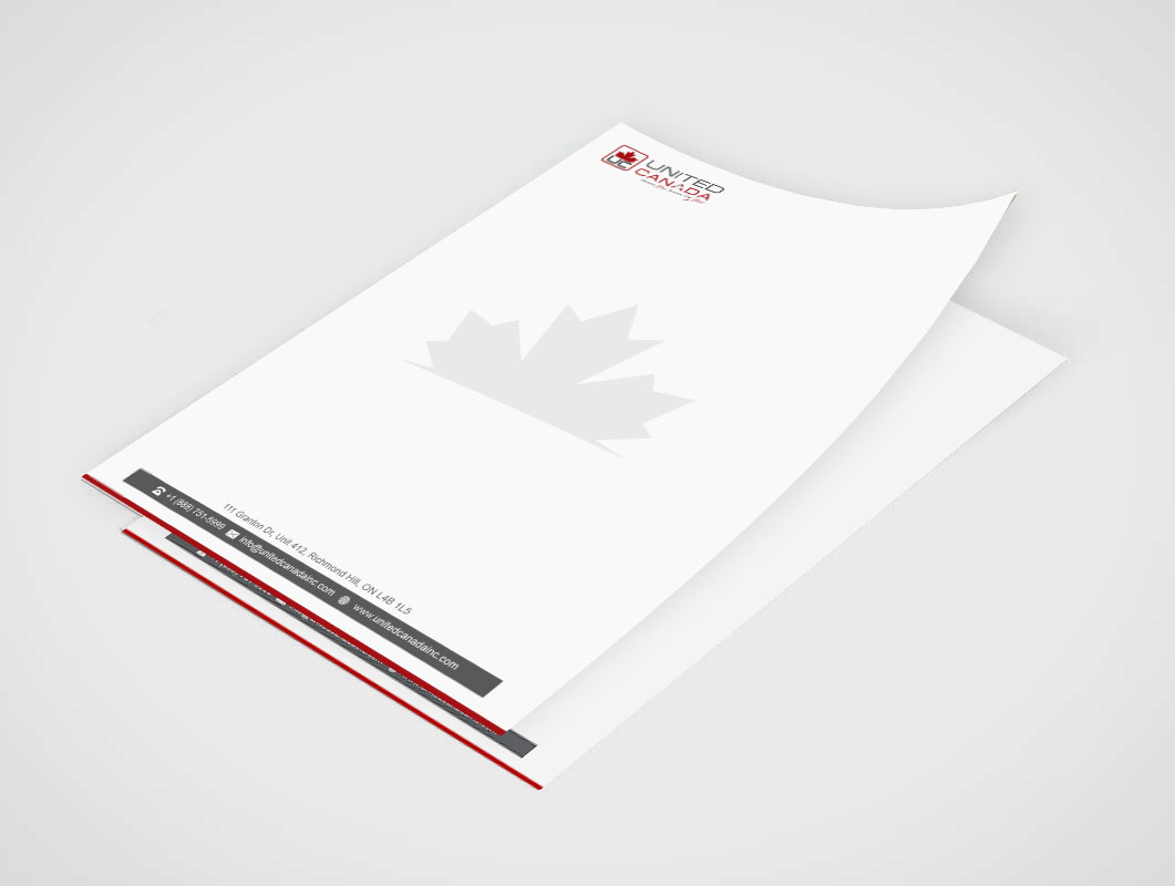 Letterhead Design by DC Design Studio for United Canada Inc. | Design #23061312