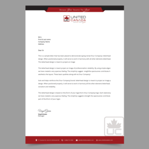 Letterhead Design by Senthil Kumaar V for United Canada Inc. | Design: #23298930