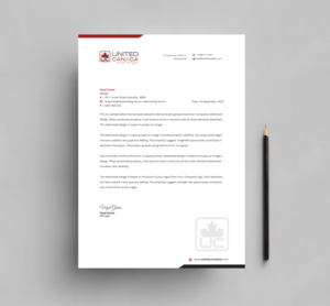 Letterhead Design by Senthil Kumaar V for United Canada Inc. | Design: #23298932