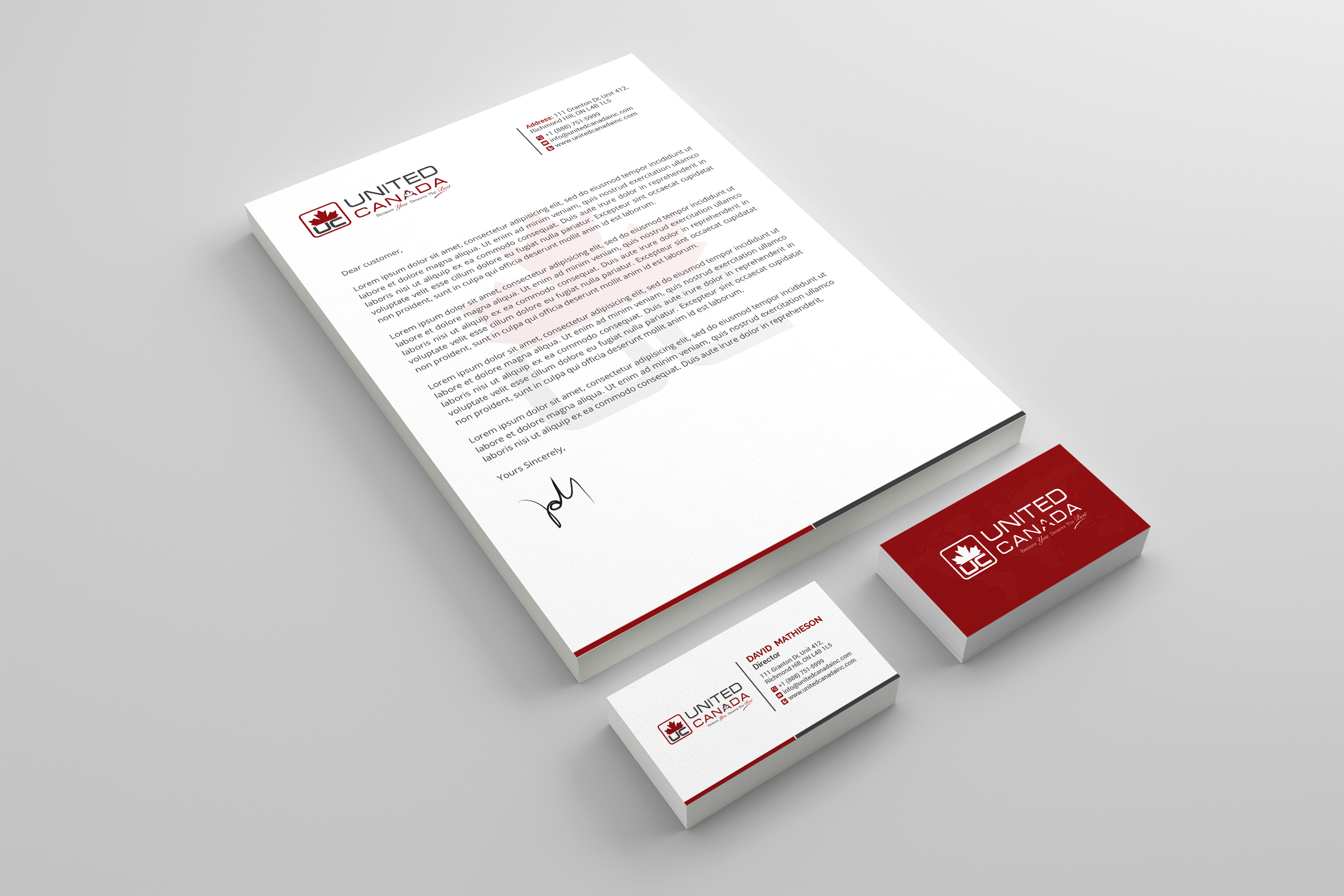 Design En-Tête par R.design pour United Canada Inc. | Design #23034501