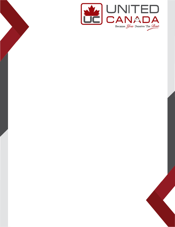 Letterhead Design by Subia for United Canada Inc. | Design #23070359