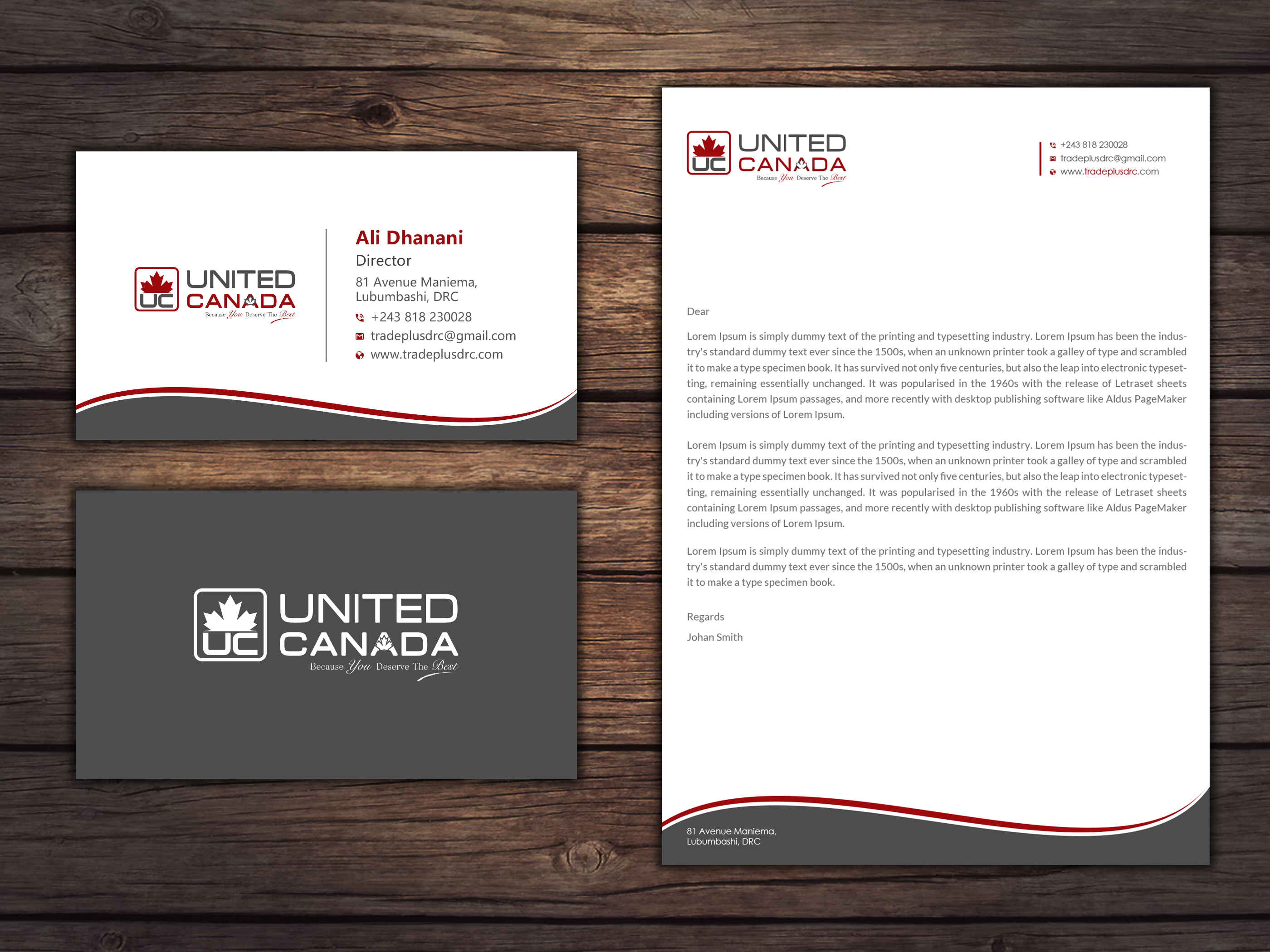 Letterhead Design by Uttom 2 for United Canada Inc. | Design #23088535