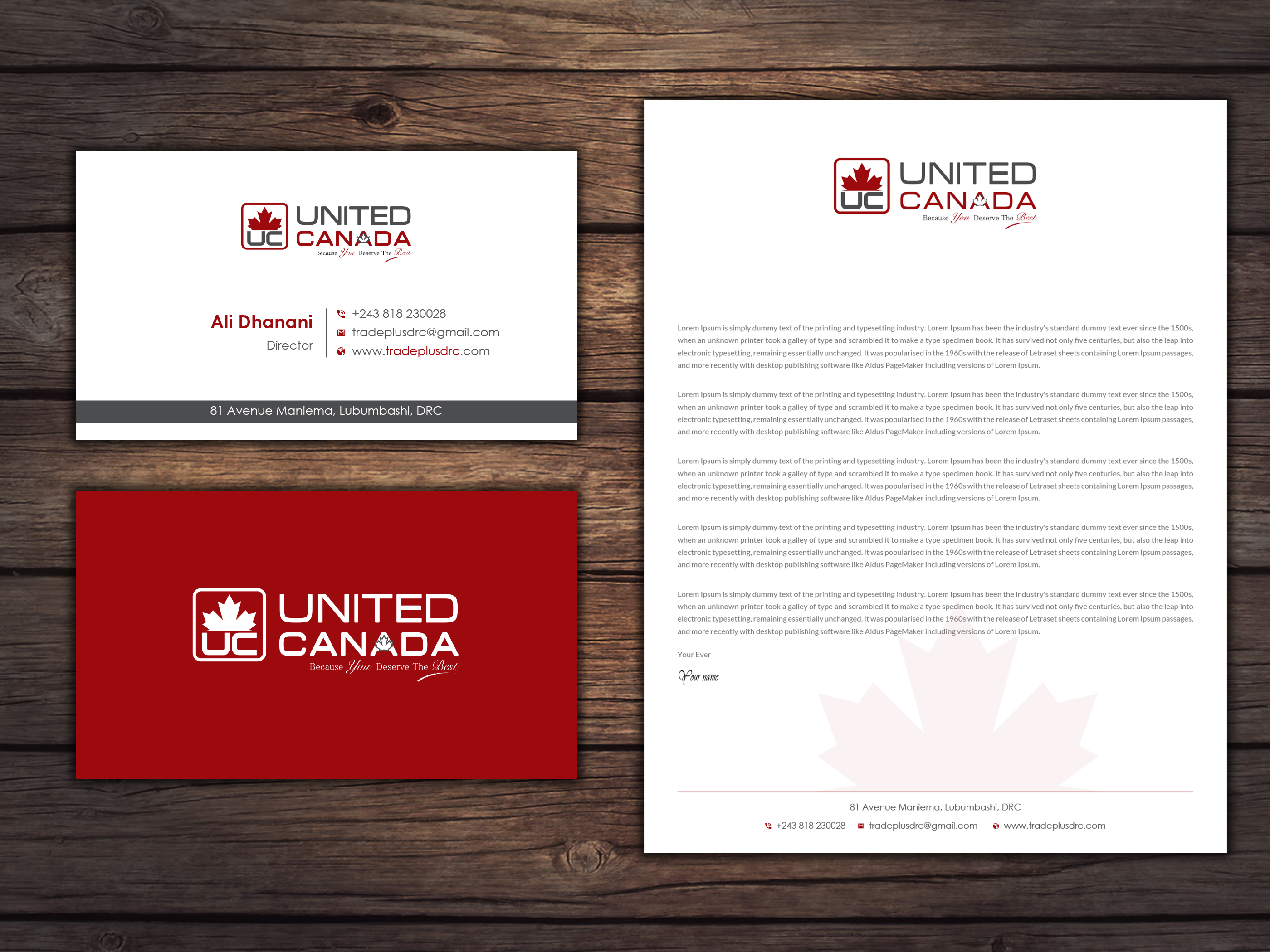 Letterhead Design by Uttom 2 for United Canada Inc. | Design #23088539