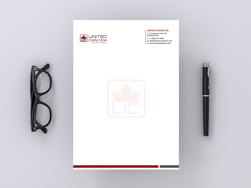 Letterhead Design by Krishno for United Canada Inc. | Design #23028843