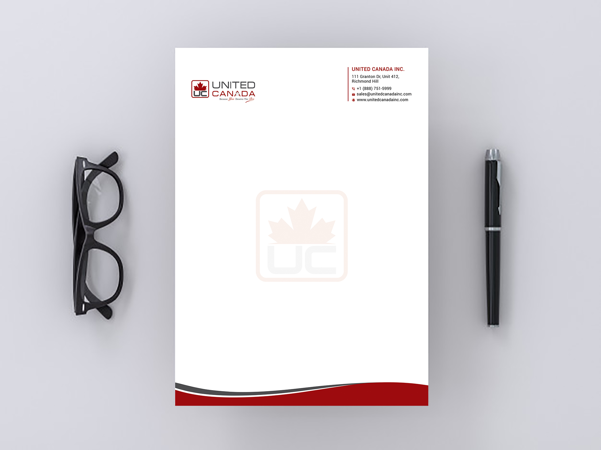 Letterhead Design by Krishno for United Canada Inc. | Design #23028855