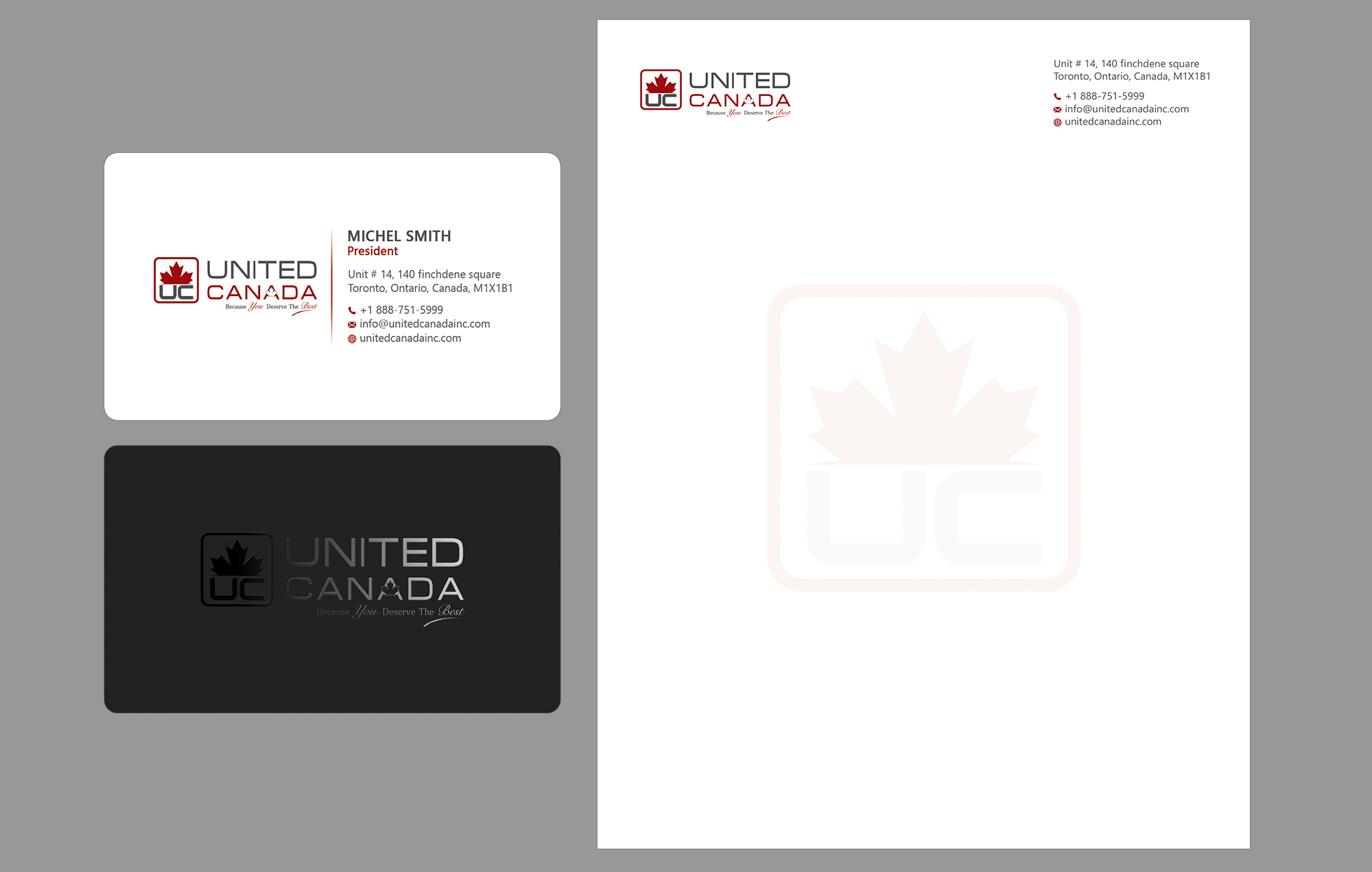Letterhead Design by Bonna 3 for United Canada Inc. | Design #23030808