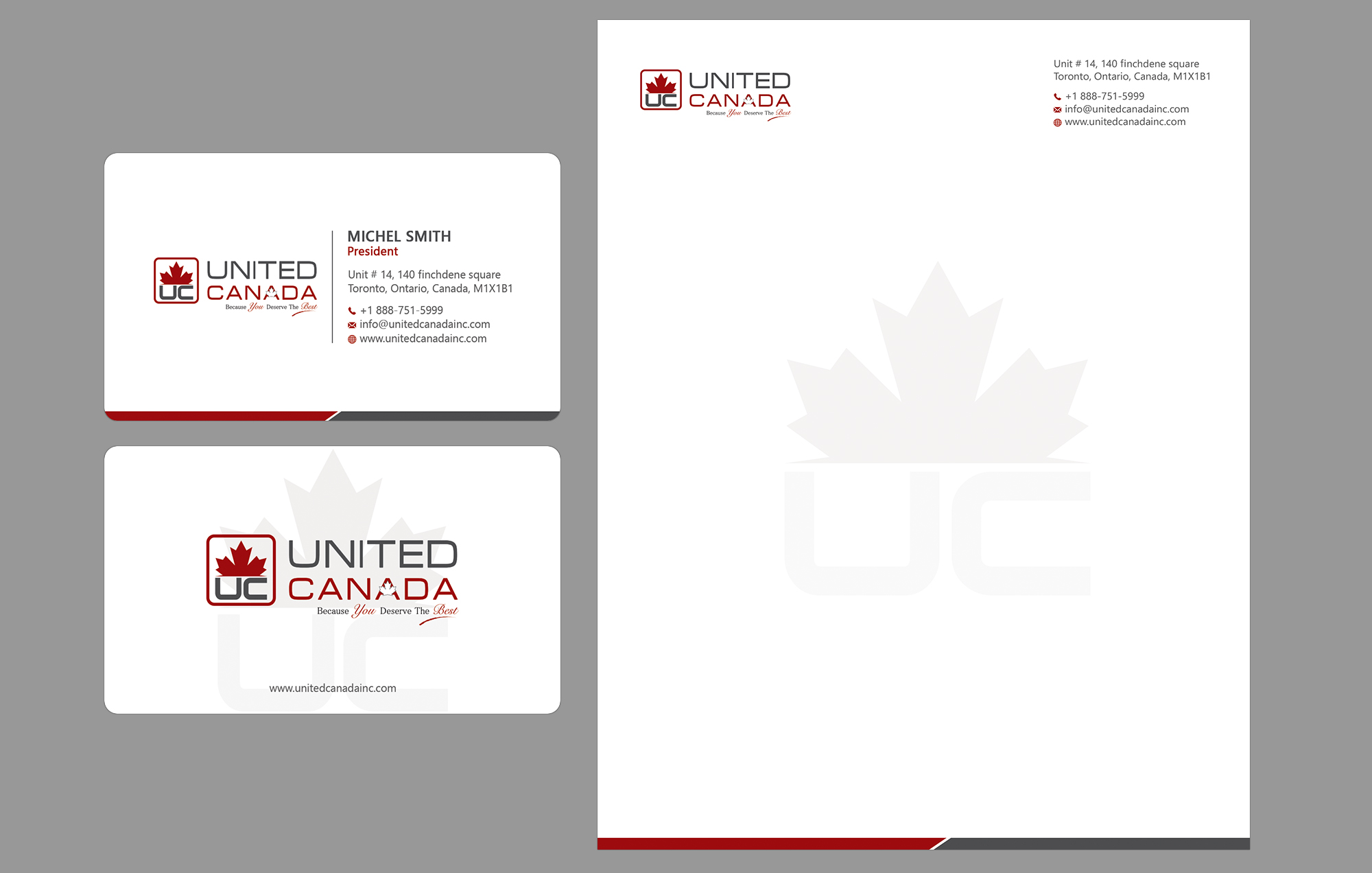 Letterhead Design by Bonna 3 for United Canada Inc. | Design #23030862