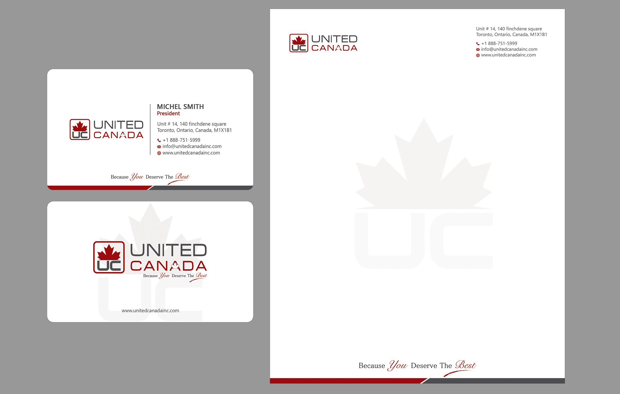 Letterhead Design by Bonna 3 for United Canada Inc. | Design #23031053