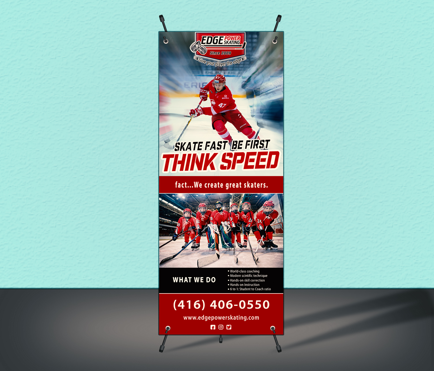 Design de Panneau par TGDesigns pour Edge Power Skating Inc. | Design #23052505