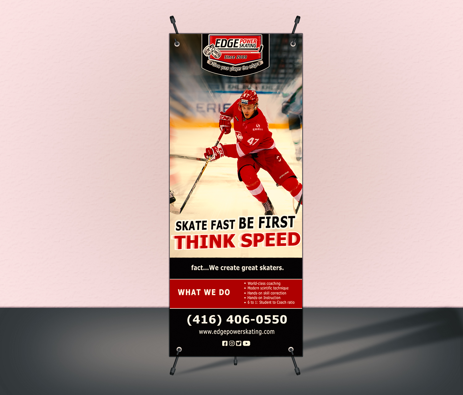 Signage Design by TGDesigns for Edge Power Skating Inc. | Design #23079984