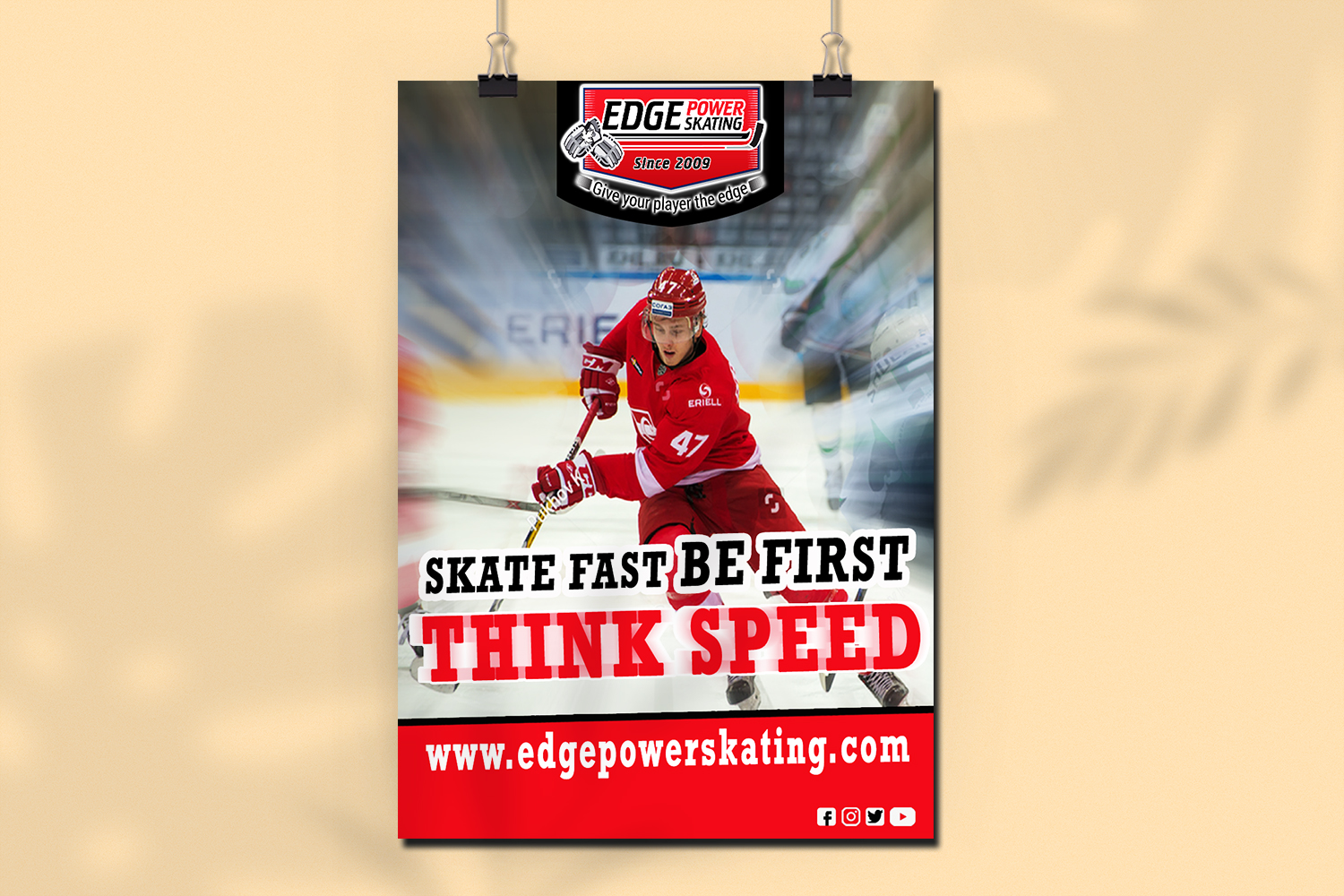 Diseño de Señalética por TGDesigns para Edge Power Skating Inc. | Diseño #23079987
