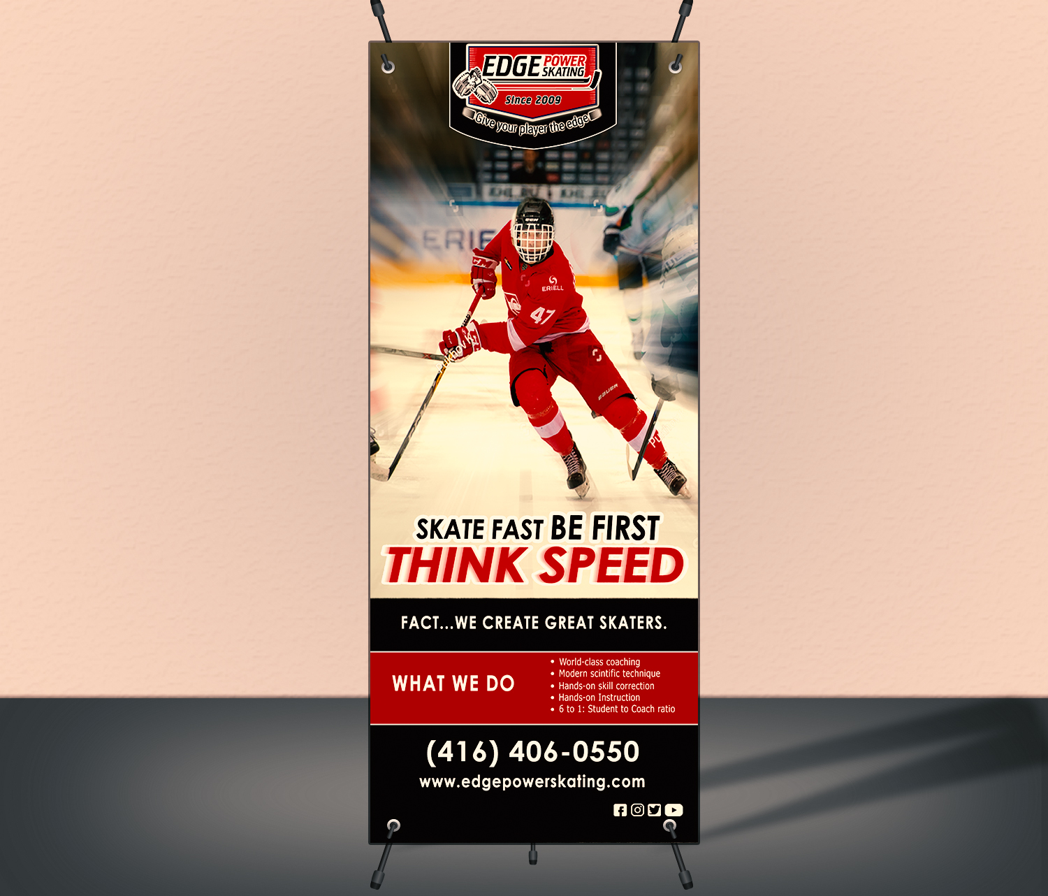 Signage Design by TGDesigns for Edge Power Skating Inc. | Design #23086513