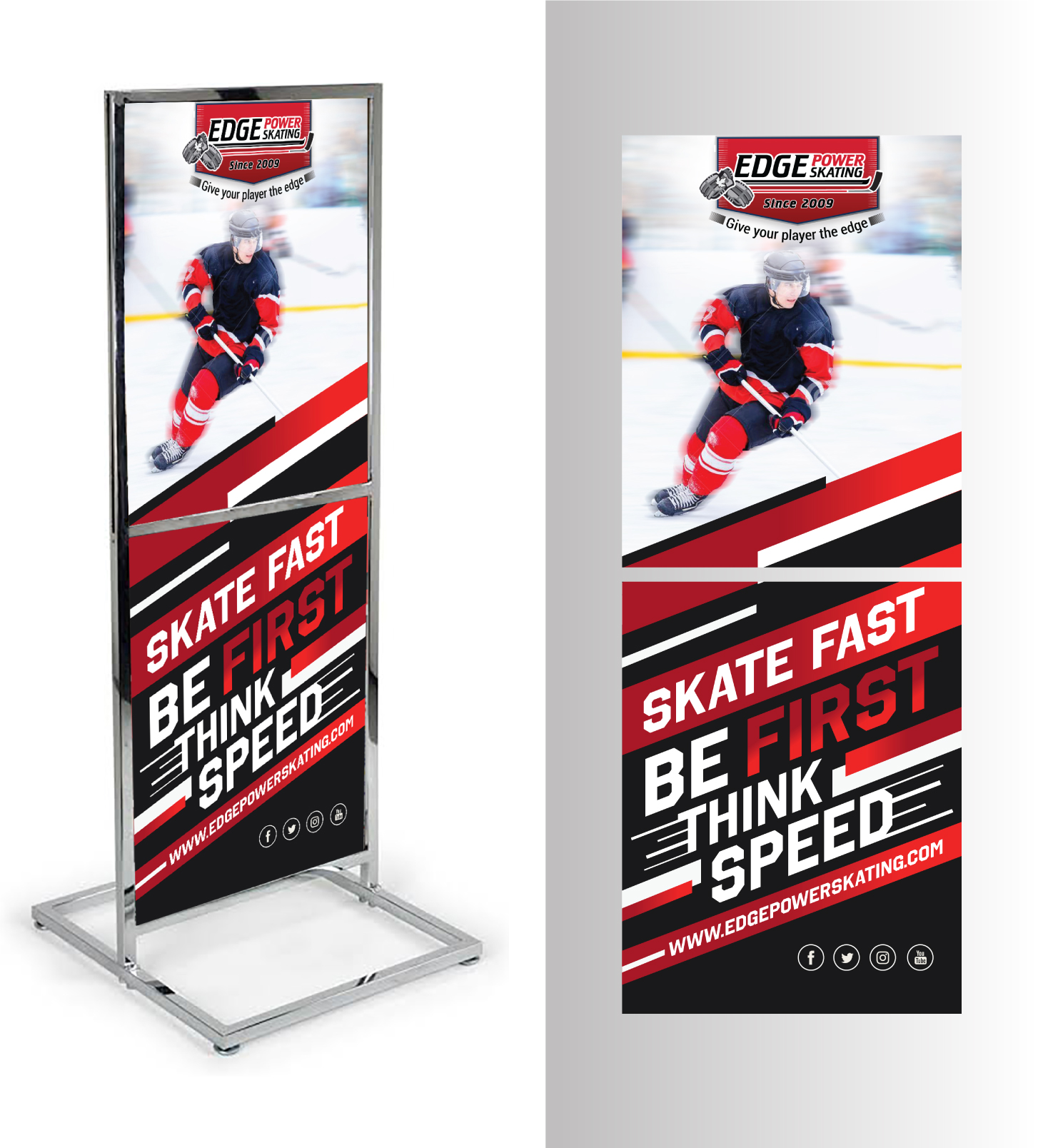 Signage Design by Impressive Solutions for Edge Power Skating Inc. | Design #23068525