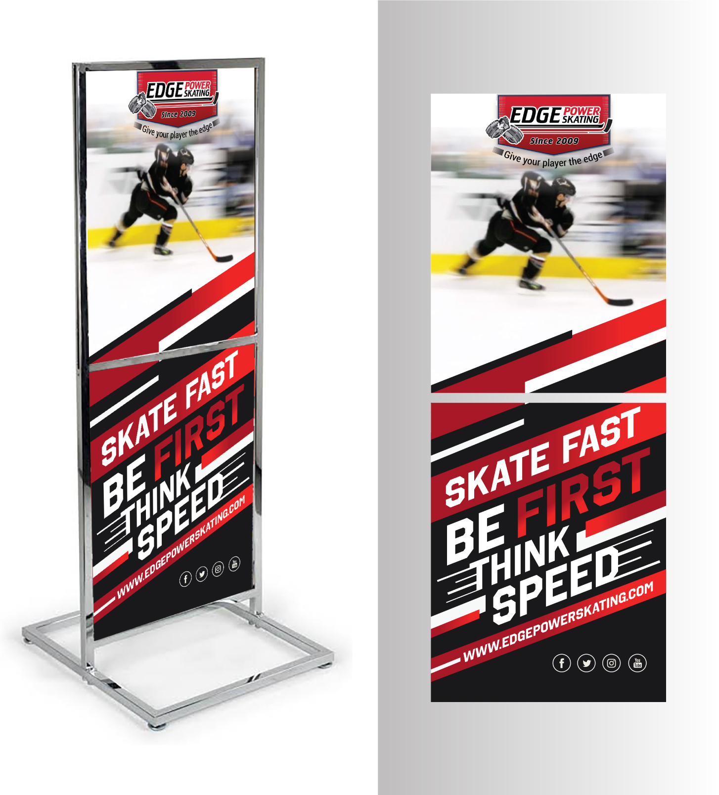 Signage Design by Impressive Solutions for Edge Power Skating Inc. | Design #23068526