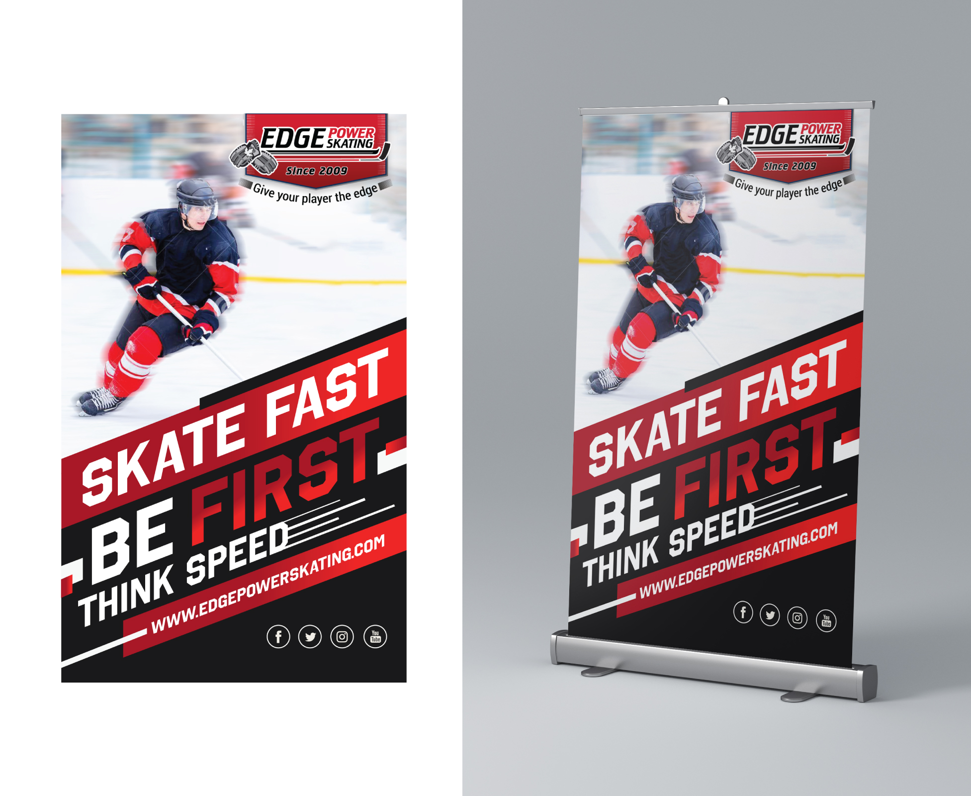 Signage Design by Impressive Solutions for Edge Power Skating Inc. | Design #23068527