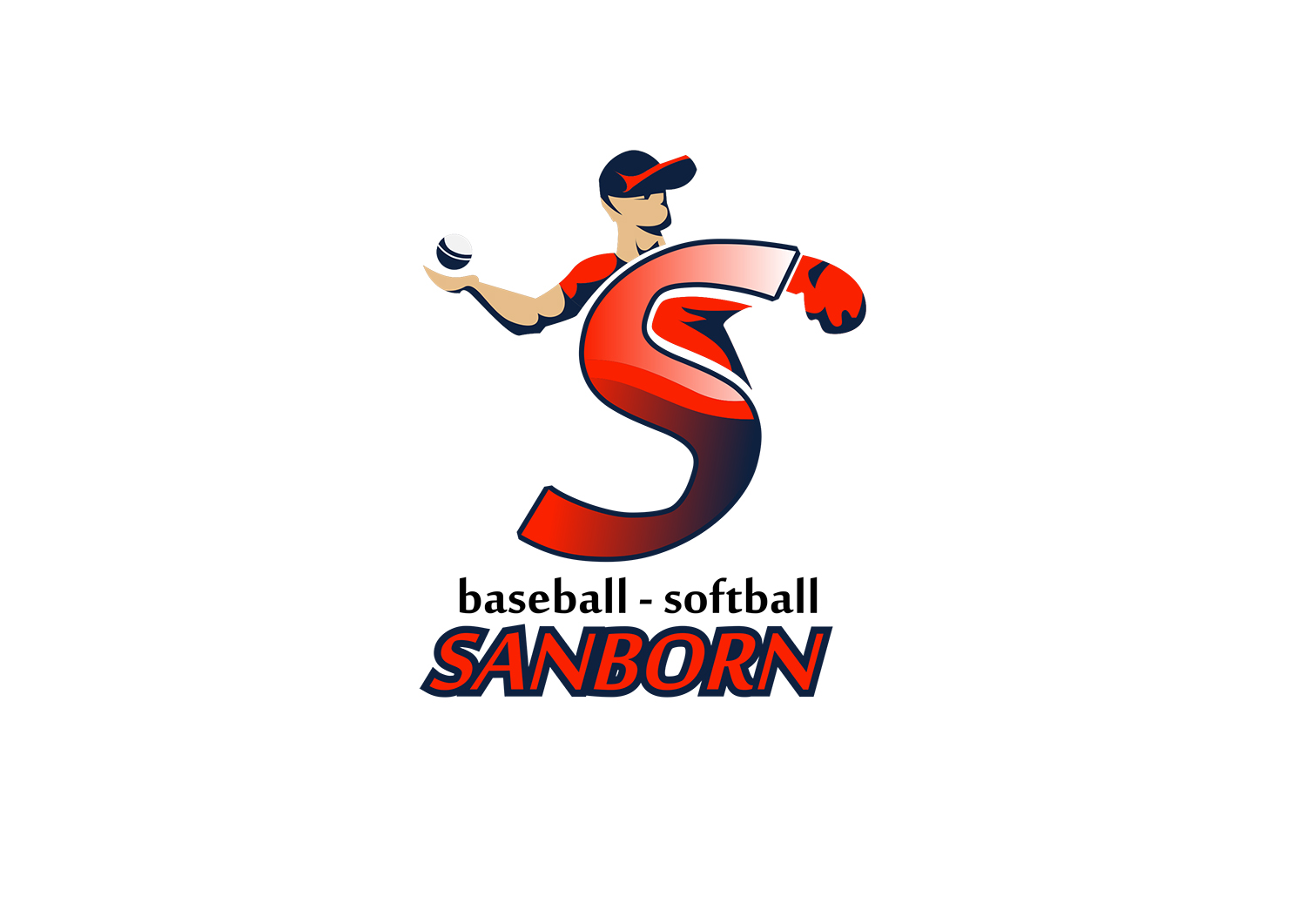 Logo Design by nanocb72 for Sanborn Baseball Softball Association | Design #23034097