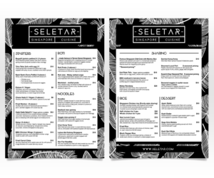 Menu Design by Luniere Designs