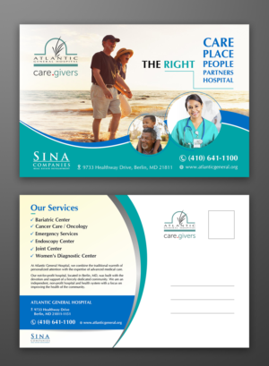 AGH Outpatient Facility Postcard | Postcard Design by OwnDesign