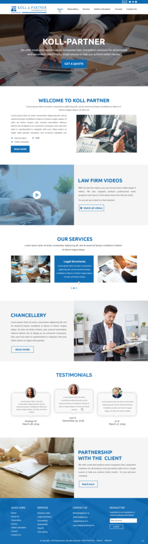 Web Design by pb for KOLL & PARTNER  | Design: #23044965