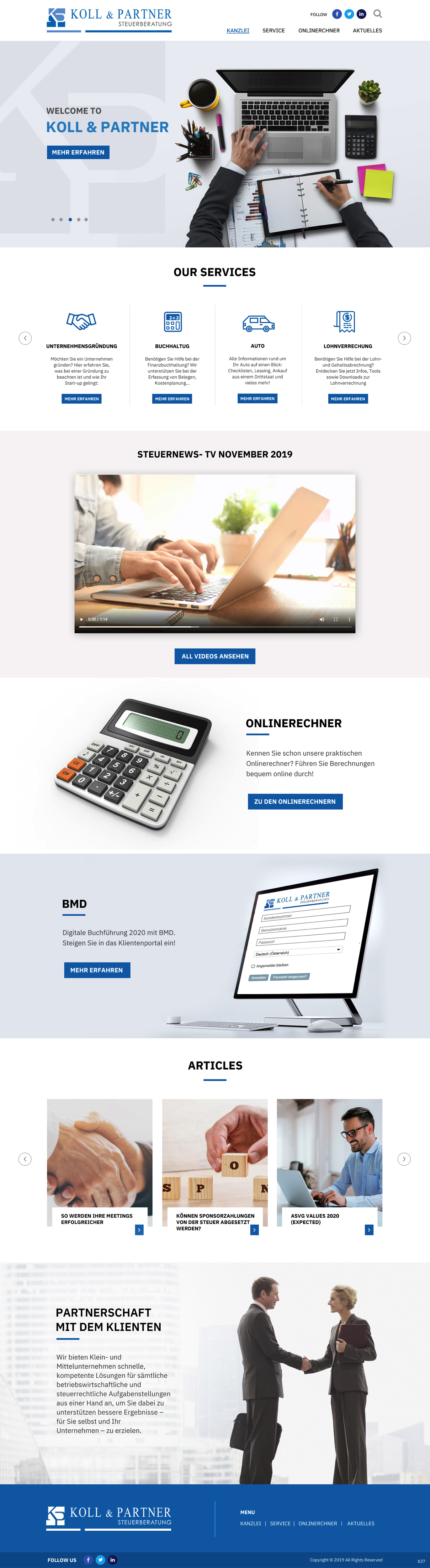 Web Design by pb for KOLL & PARTNER  | Design #23044980