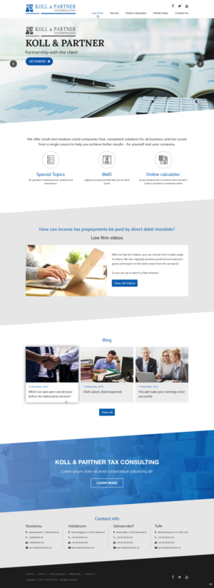 Web Design by pb for KOLL & PARTNER  | Design: #23060334