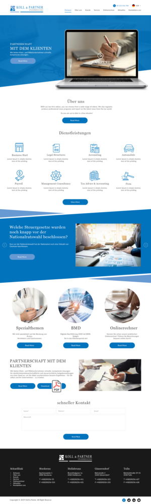 Web Design by bdesigner9 for KOLL & PARTNER  | Design: #23053106