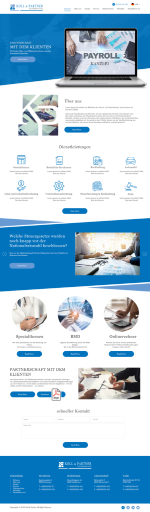 Web Design by bdesigner9 for KOLL & PARTNER  | Design: #23071793