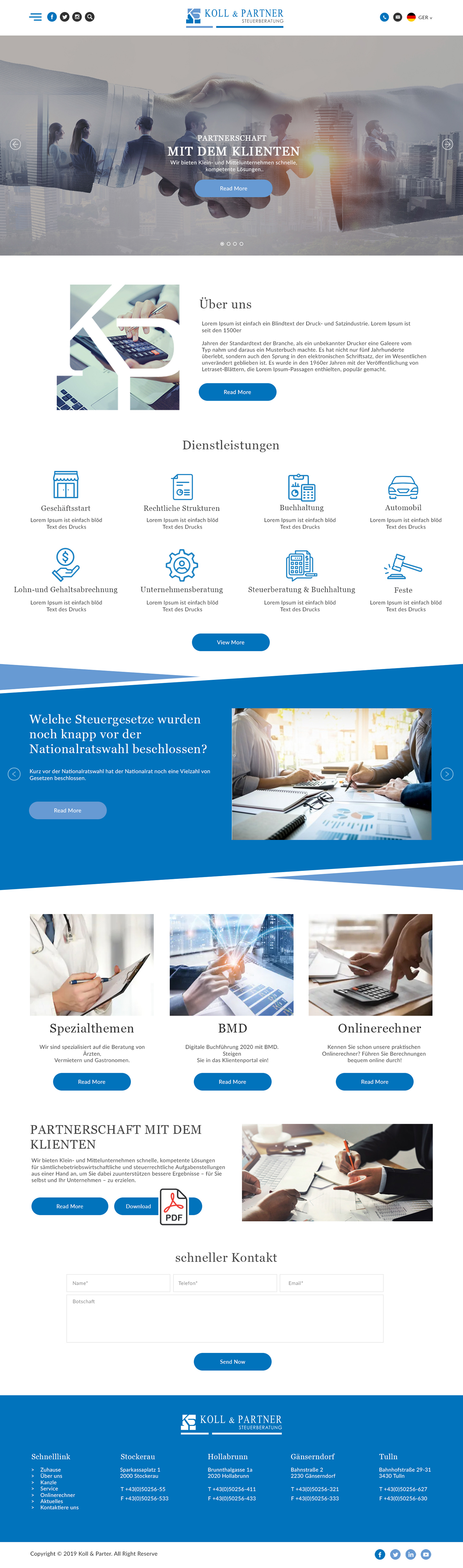 Web Design by bdesigner9 for KOLL & PARTNER  | Design #23079552