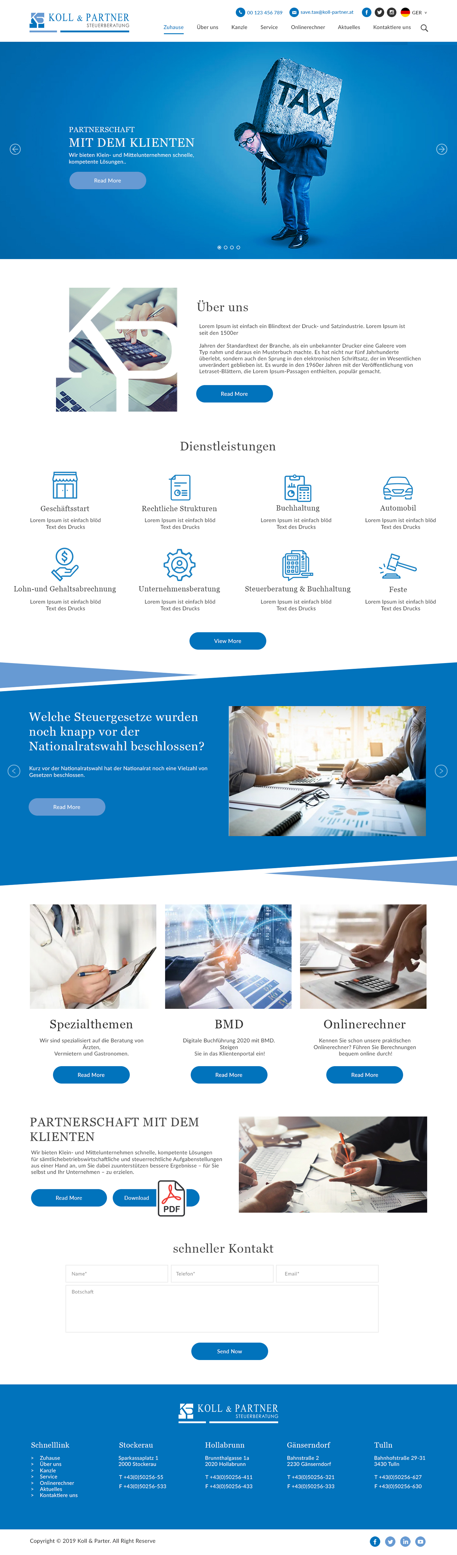 Web Design by bdesigner9 for KOLL & PARTNER  | Design #23079553
