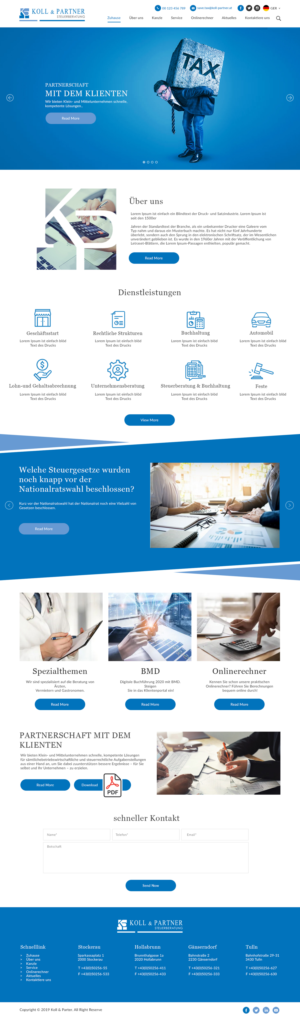 Web Design by bdesigner9 for KOLL & PARTNER  | Design #23079553