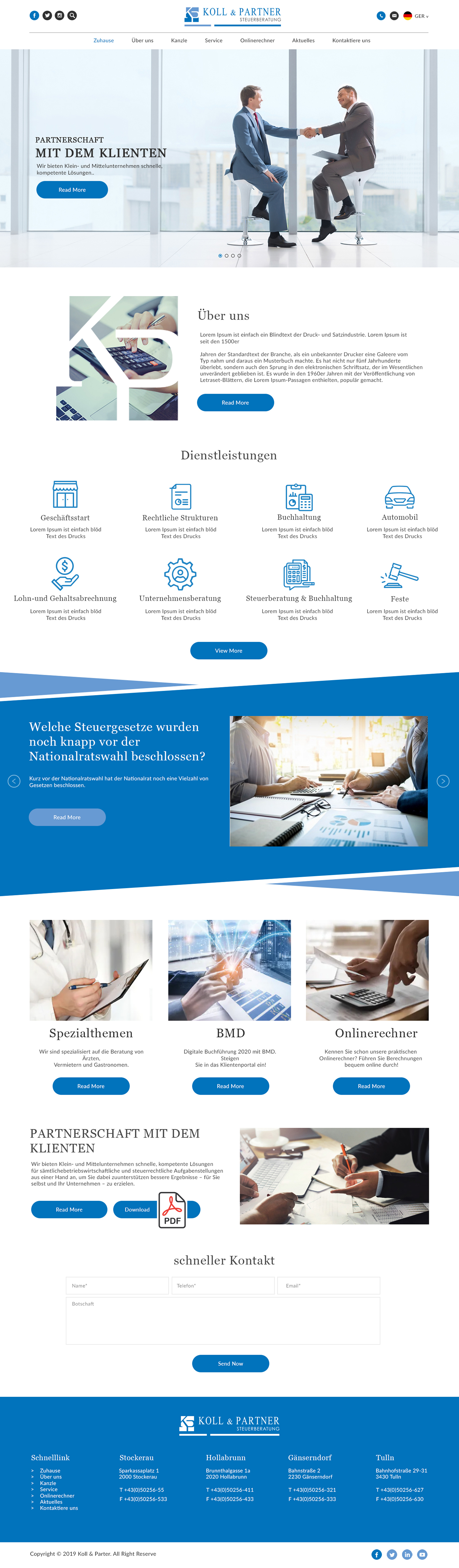 Web Design by bdesigner9 for KOLL & PARTNER  | Design #23079554