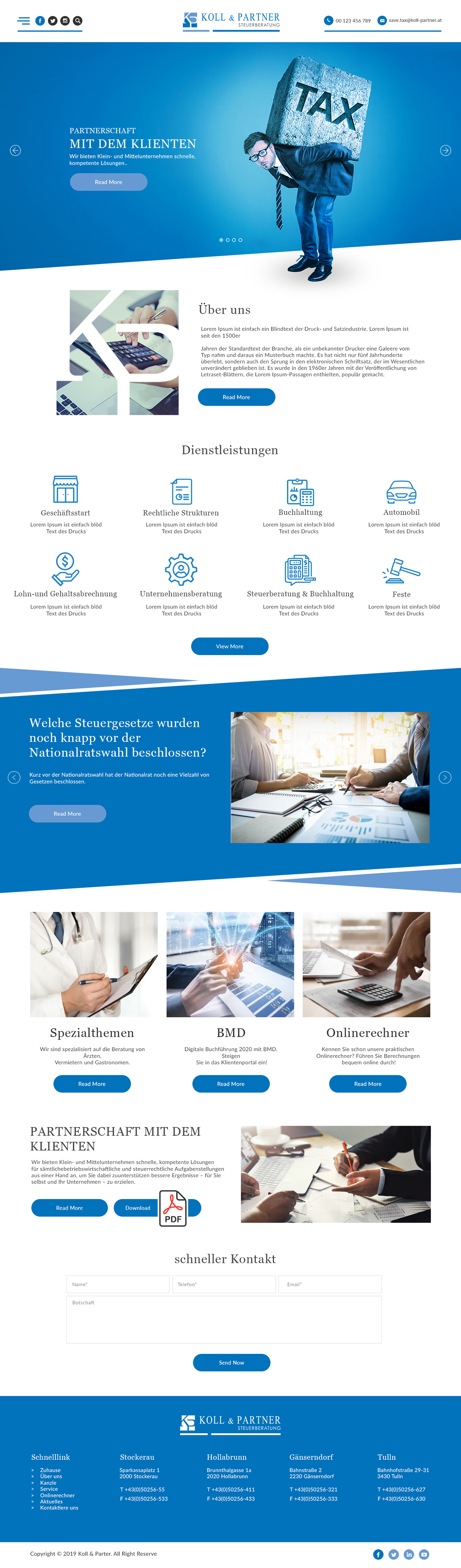 Web Design by bdesigner9 for KOLL & PARTNER  | Design #23087296