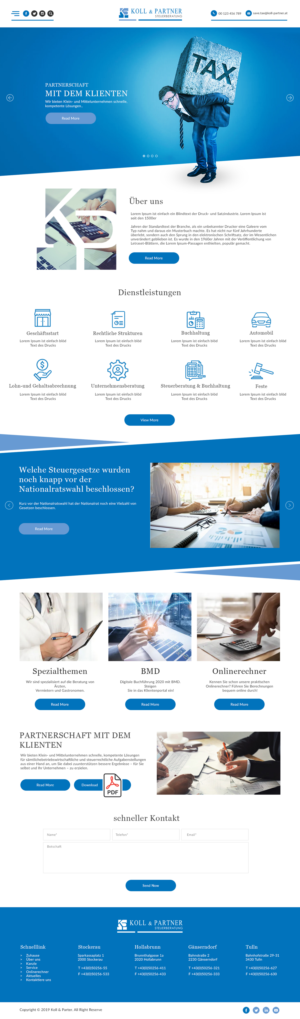 Web Design by bdesigner9 for KOLL & PARTNER  | Design: #23087296