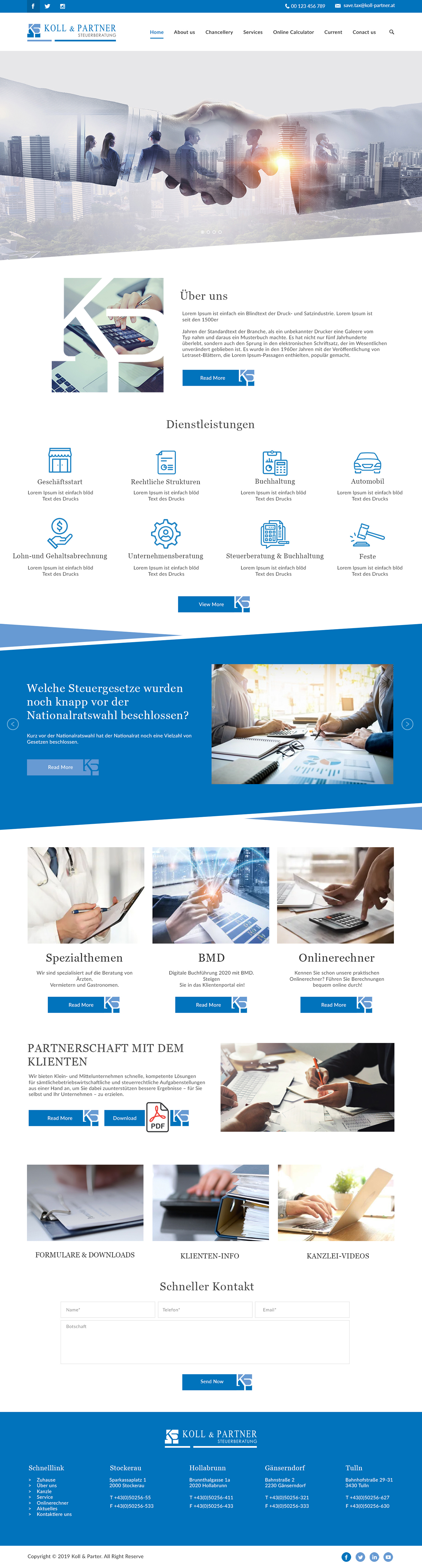 Web Design by bdesigner9 for KOLL & PARTNER  | Design #23101314