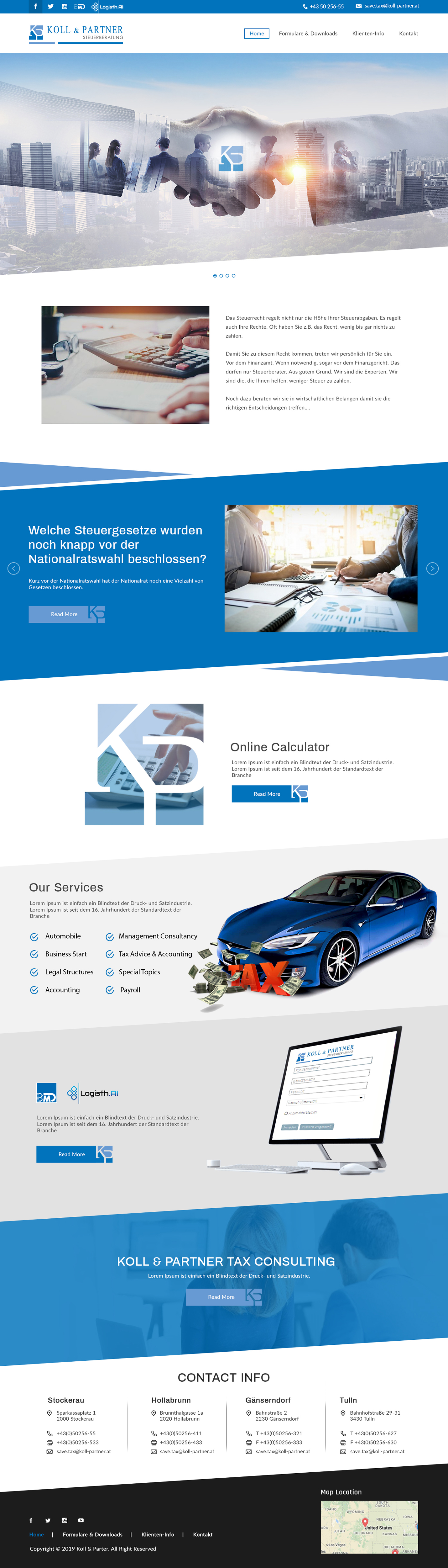 Web Design by bdesigner9 for KOLL & PARTNER  | Design #23185554