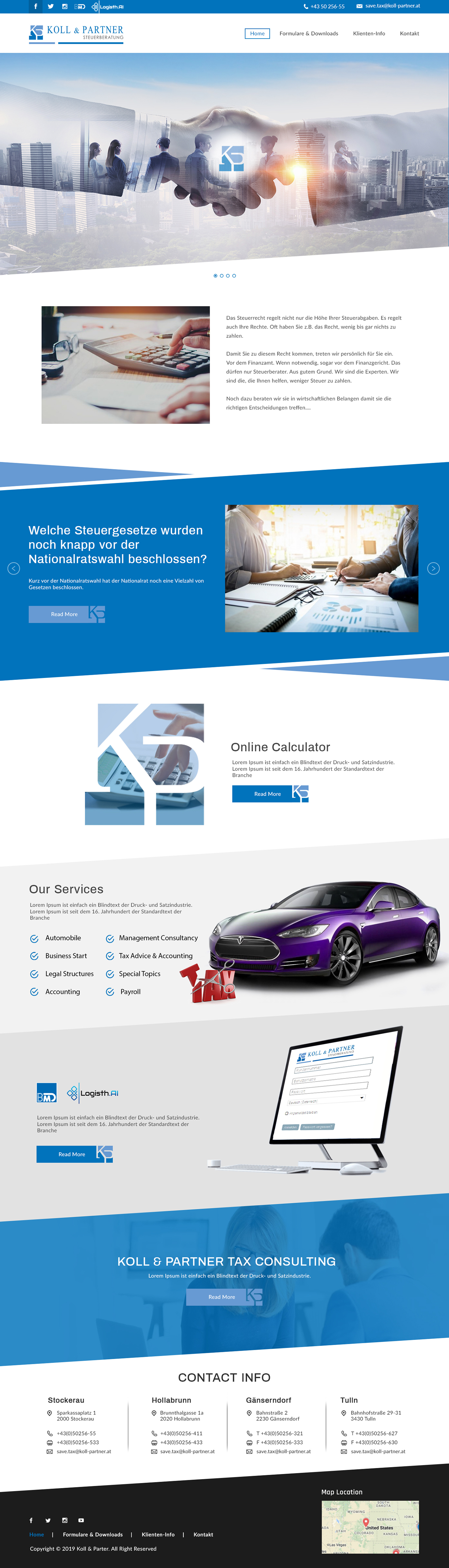 Web Design by bdesigner9 for KOLL & PARTNER  | Design #23185555