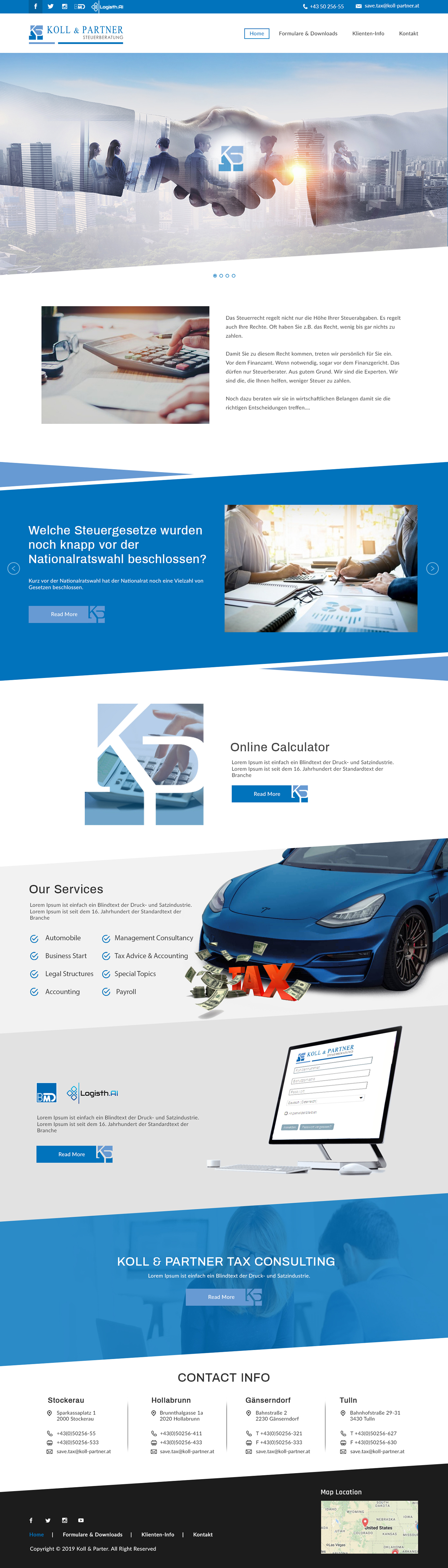 Web Design by bdesigner9 for KOLL & PARTNER  | Design #23218401