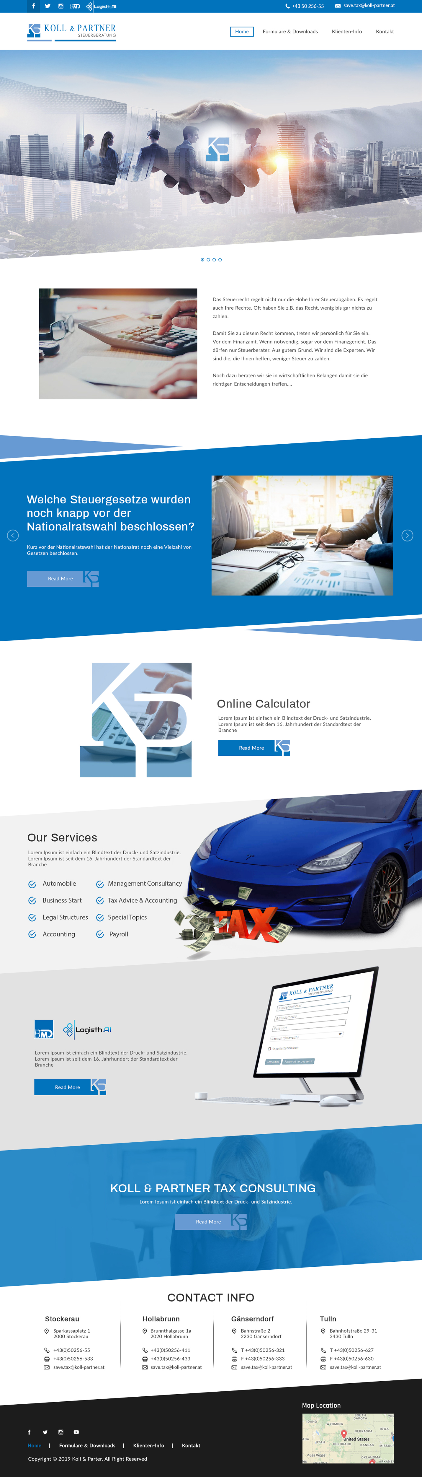 Web Design by bdesigner9 for KOLL & PARTNER  | Design #23218402
