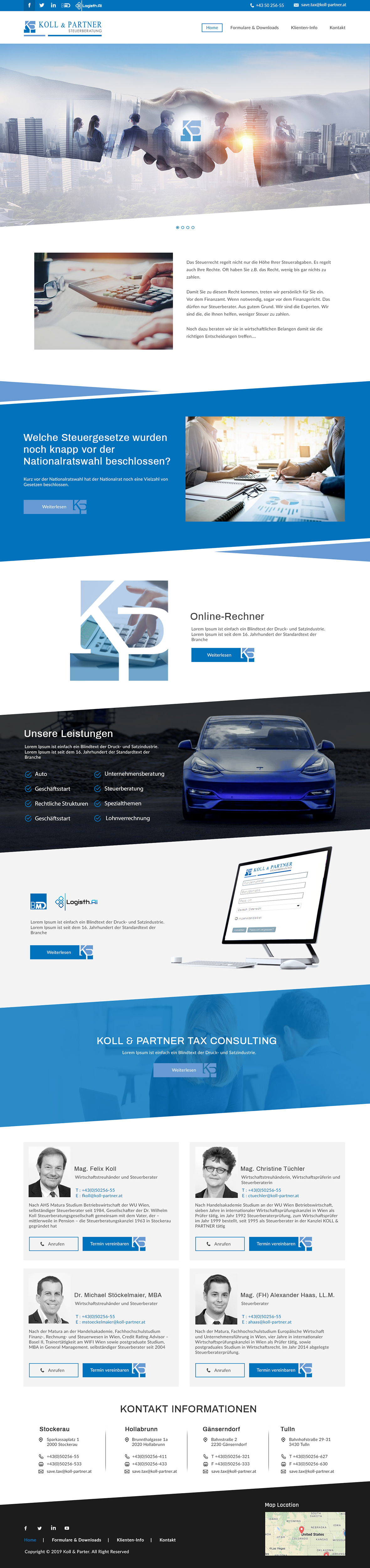 Web Design by bdesigner9 for KOLL & PARTNER  | Design #23254686